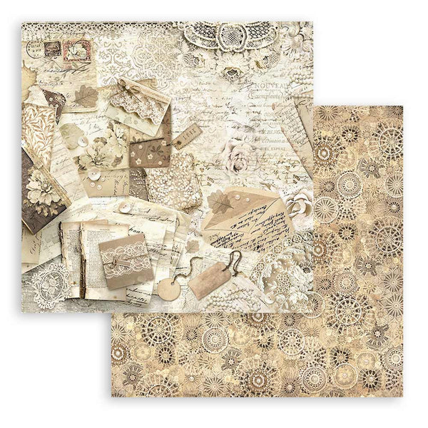 Stamperia OLD LACE 12x12 Double Faced Scrapbook Paper 10 PCS+Bonus #SBBL32