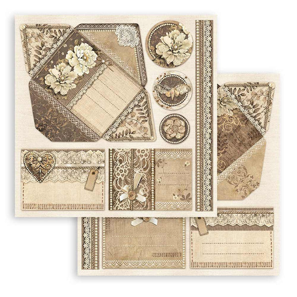 Stamperia OLD LACE 12x12 Double Faced Scrapbook Paper 10 PCS+Bonus #SBBL32