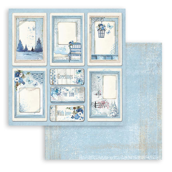 Stamperia BLUE LAND 12x12 Double Faced Scrapbook Paper 10 Sheets + BONUS #SBBL47