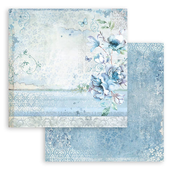 Stamperia BLUE LAND 12x12 Double Faced Scrapbook Paper 10 Sheets + BONUS #SBBL47