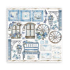 Stamperia BLUE LAND 12x12 Double Faced Scrapbook Paper 10 Sheets + BONUS #SBBL47
