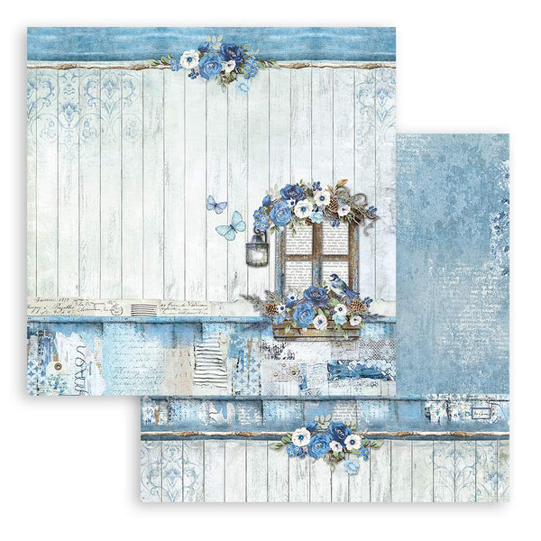 Stamperia BLUE LAND 12x12 Double Faced Scrapbook Paper 10 Sheets + BONUS #SBBL47