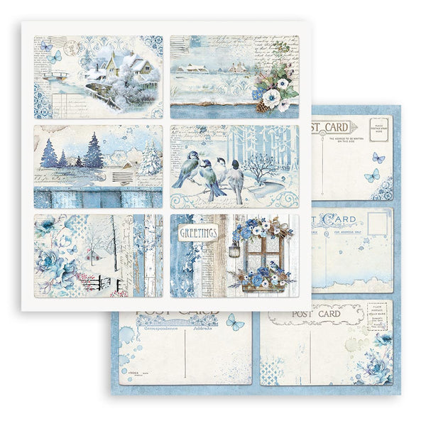 Stamperia BLUE LAND 12x12 Double Faced Scrapbook Paper 10 Sheets + BONUS #SBBL47