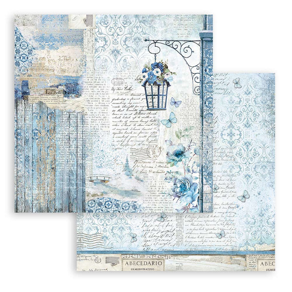 Stamperia BLUE LAND 12x12 Double Faced Scrapbook Paper 10 Sheets + BONUS #SBBL47