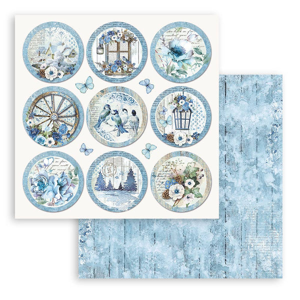 Stamperia BLUE LAND 12x12 Double Faced Scrapbook Paper 10 Sheets + BONUS #SBBL47