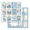 Stamperia BLUE LAND 12x12 Double Faced Scrapbook Paper 10 Sheets + BONUS #SBBL47