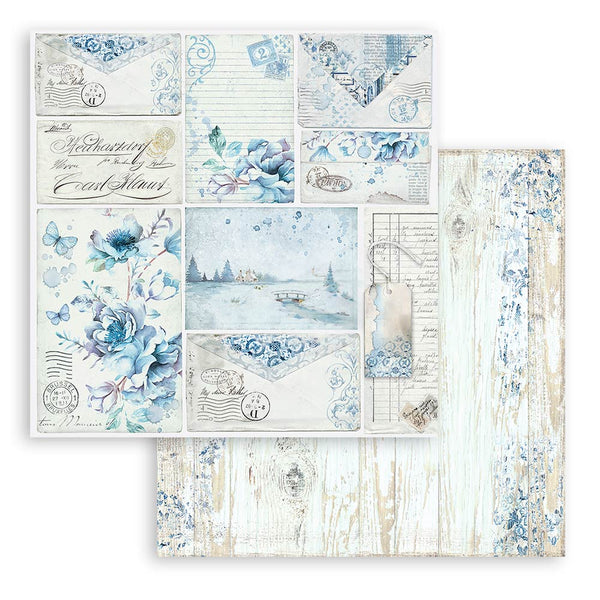Stamperia BLUE LAND 12x12 Double Faced Scrapbook Paper 10 Sheets + BONUS #SBBL47