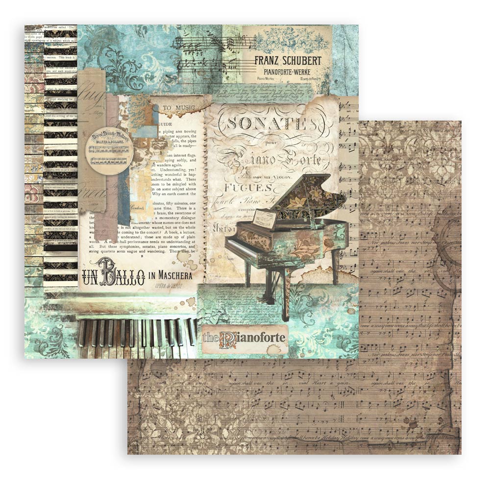 Stamperia MUSIC 12x12 Double Faced Scrapbook Paper 10 PCS+Bonus #SBBL48