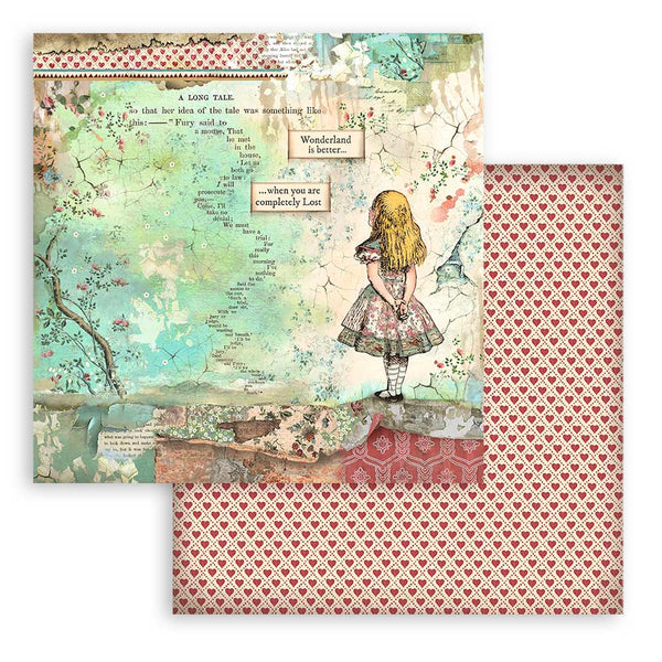 Stamperia ALICE 12x12 Double Faced Paper 10 Sheets + Bonus #SBBL52