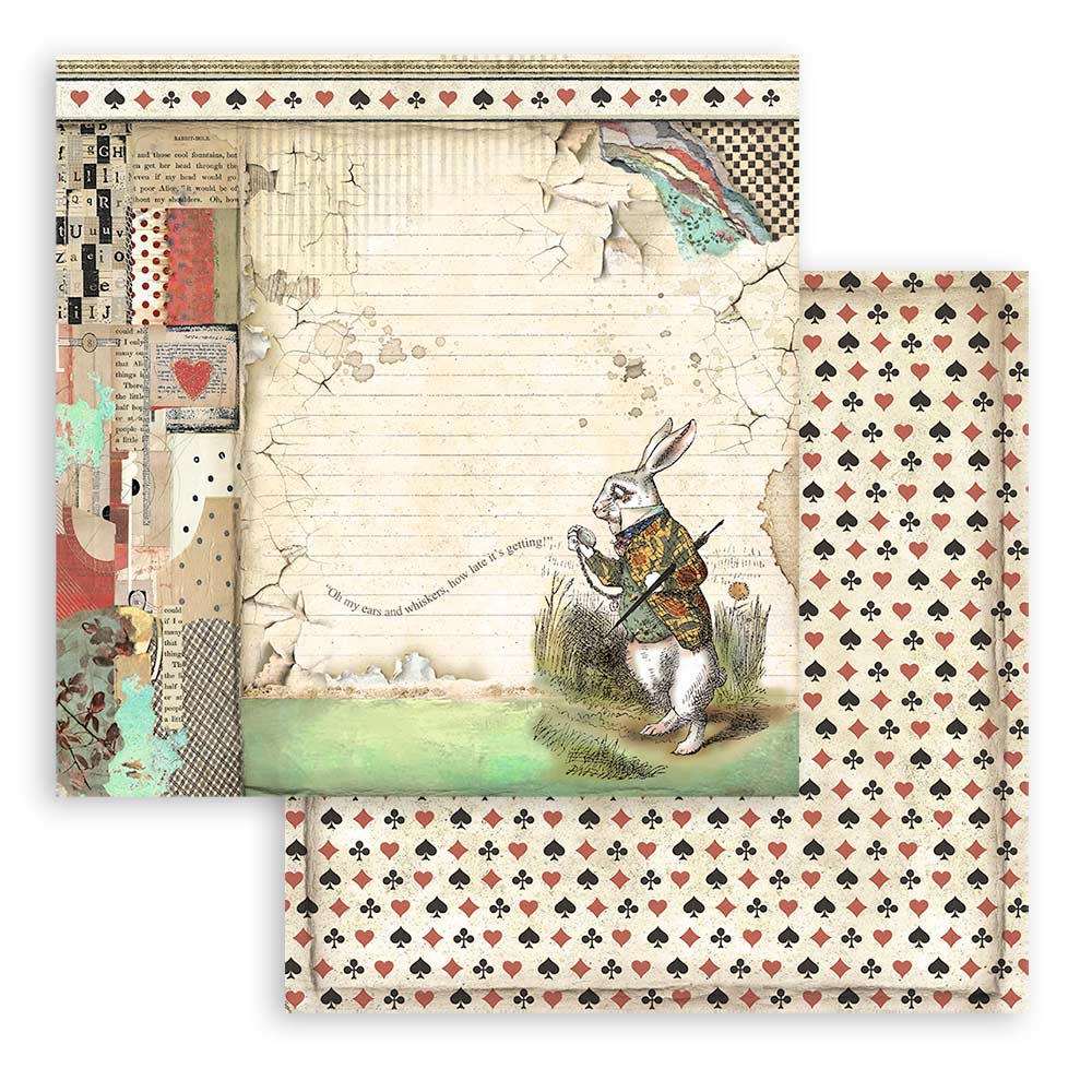 Stamperia ALICE 12x12 Double Faced Paper 10 Sheets + Bonus #SBBL52