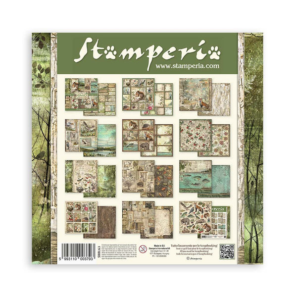 Stamperia FOREST 12x12 Double Faced Paper 10 Sheets + Bonus #SBBL63