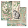 Stamperia ORCHIDS AND CATS 12x12 Double Faced Paper 10 Sheets + Bonus #SBBL81