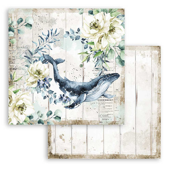 Stamperia Romantic Collection SEA DREAM 12x12 Double Faced Scrapbook Paper 10 Sheets #SBBL87