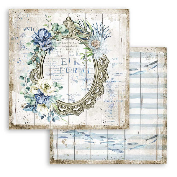 Stamperia Romantic Collection SEA DREAM 12x12 Double Faced Scrapbook Paper 10 Sheets #SBBL87