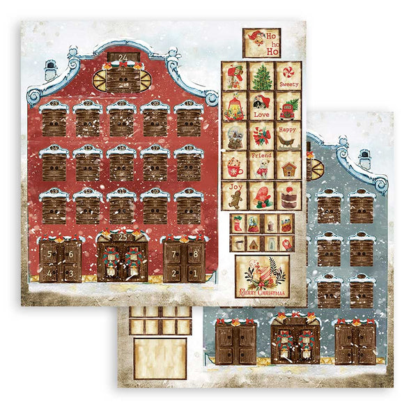 Stamperia Christmas Romantic Collection CHRISTMAS 12x12 Double Faced Scrapbook Paper 10 PCS+Bonus #SBBL96
