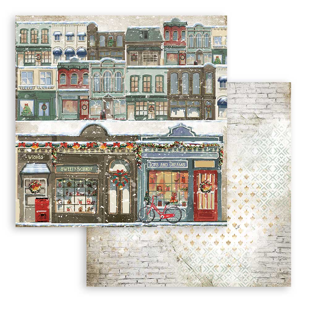 Stamperia Christmas Romantic Collection CHRISTMAS 12x12 Double Faced Scrapbook Paper 10 PCS+Bonus #SBBL96