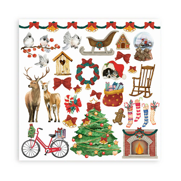 Stamperia Christmas Romantic Collection CHRISTMAS 12x12 Double Faced Scrapbook Paper 10 PCS+Bonus #SBBL96