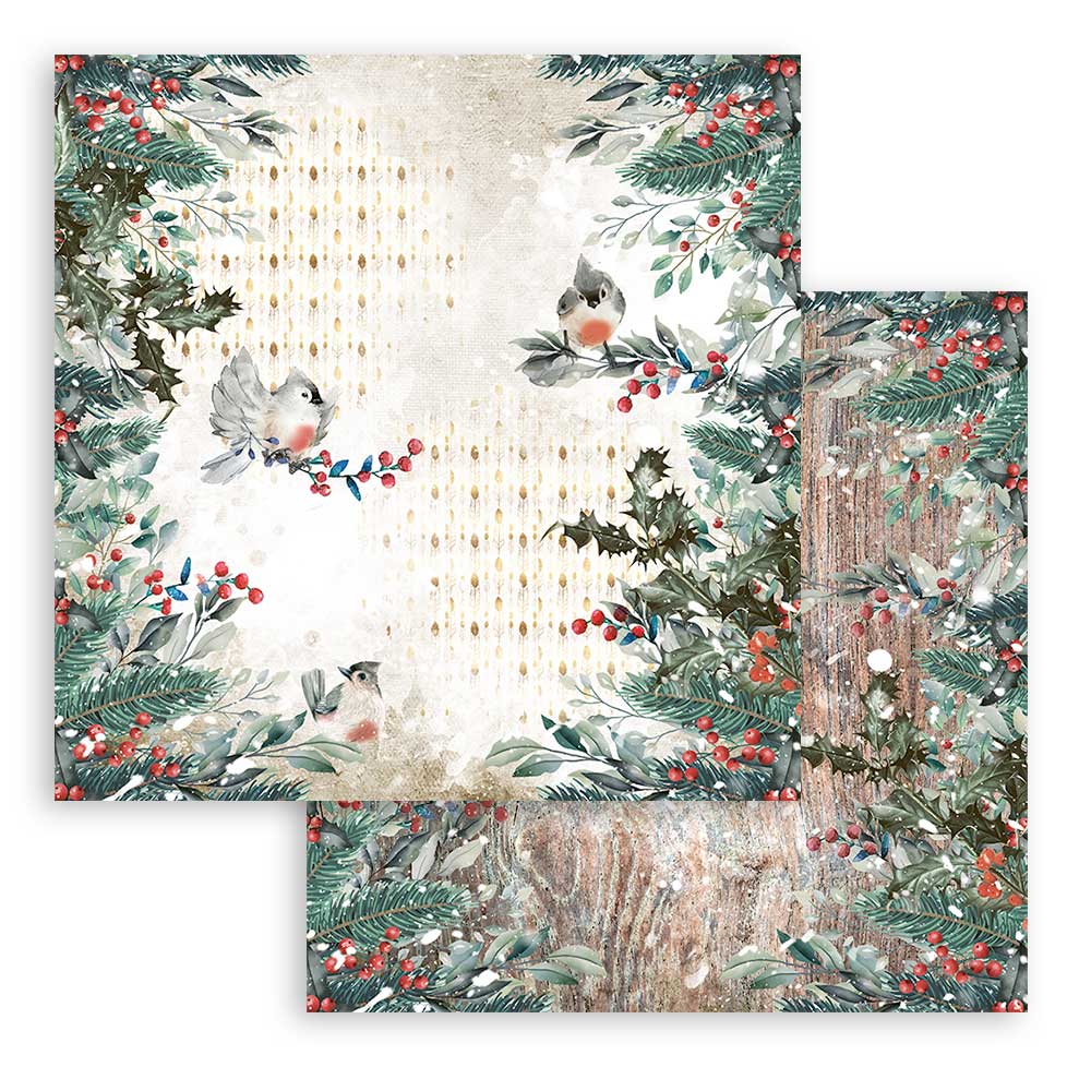 Stamperia Christmas Romantic Collection CHRISTMAS 12x12 Double Faced Scrapbook Paper 10 PCS+Bonus #SBBL96