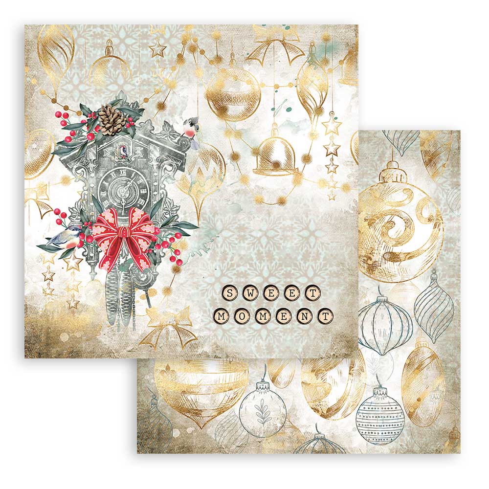 Stamperia Christmas Romantic Collection CHRISTMAS 12x12 Double Faced Scrapbook Paper 10 PCS+Bonus #SBBL96