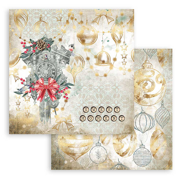 Stamperia Christmas Romantic Collection CHRISTMAS 12x12 Double Faced Scrapbook Paper 10 PCS+Bonus #SBBL96