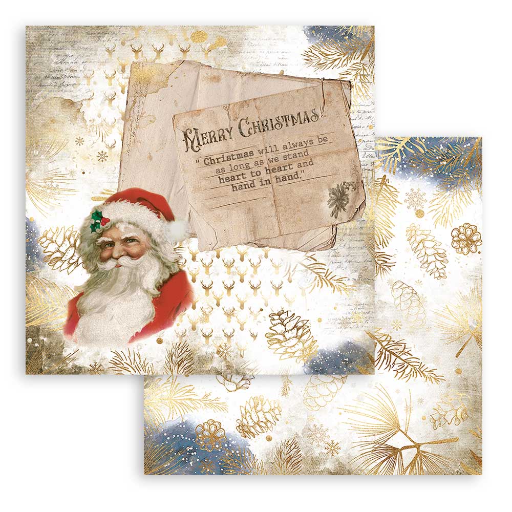 Stamperia Christmas Romantic Collection CHRISTMAS 12x12 Double Faced Scrapbook Paper 10 PCS+Bonus #SBBL96