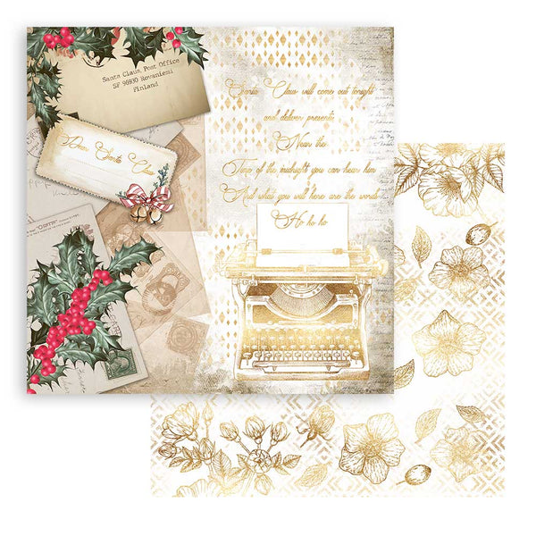 Stamperia Christmas Romantic Collection CHRISTMAS 12x12 Double Faced Scrapbook Paper 10 PCS+Bonus #SBBL96