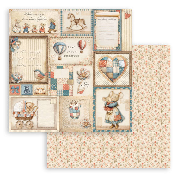 Stamperia BABY 8"x8" 4 Double Sheets + 2 Bonus Sheets Mini Pad  #SBBMS001