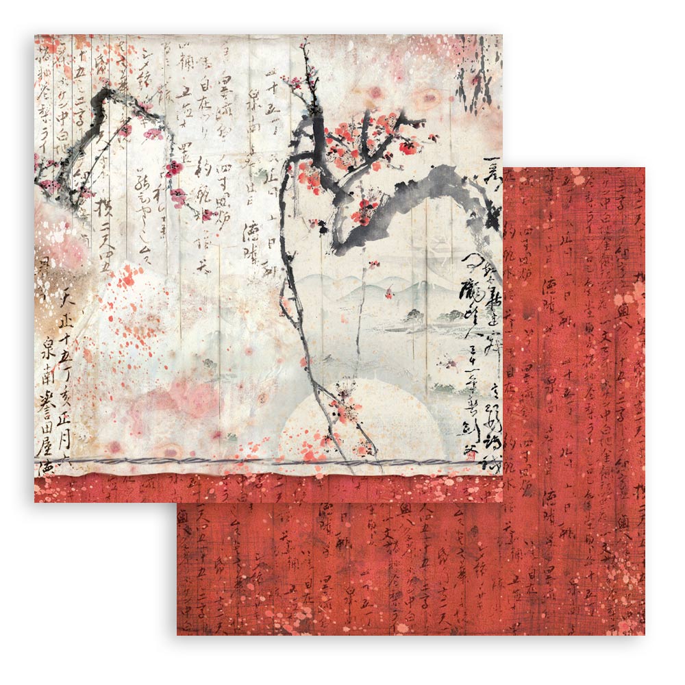 Stamperia ORIENTAL GARDEN 8X8 Double Faced Paper 10 Sheets + Bonus #SBBS09
