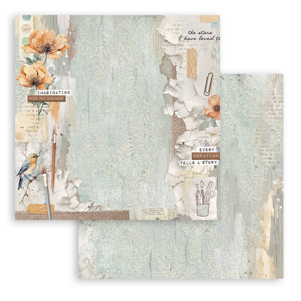 Stamperia Create Happiness SECRET DIARY 8X8 Double Faced Scrapbook Paper 10 Sheets + Bonus #SBBS103