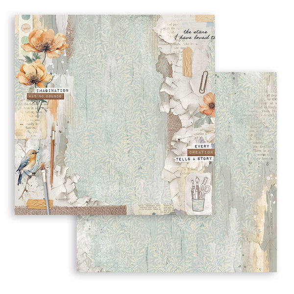 Stamperia Create Happiness SECRET DIARY 8X8 Double Faced Scrapbook Paper 10 Sheets + Bonus #SBBS103