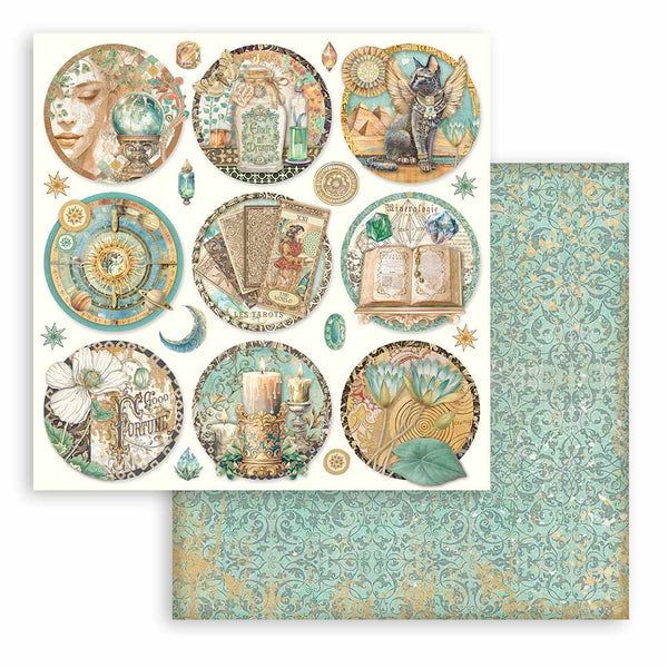 Stamperia FORTUNE 8X8 Double Faced Paper 10 Sheets + Bonus #SBBS105