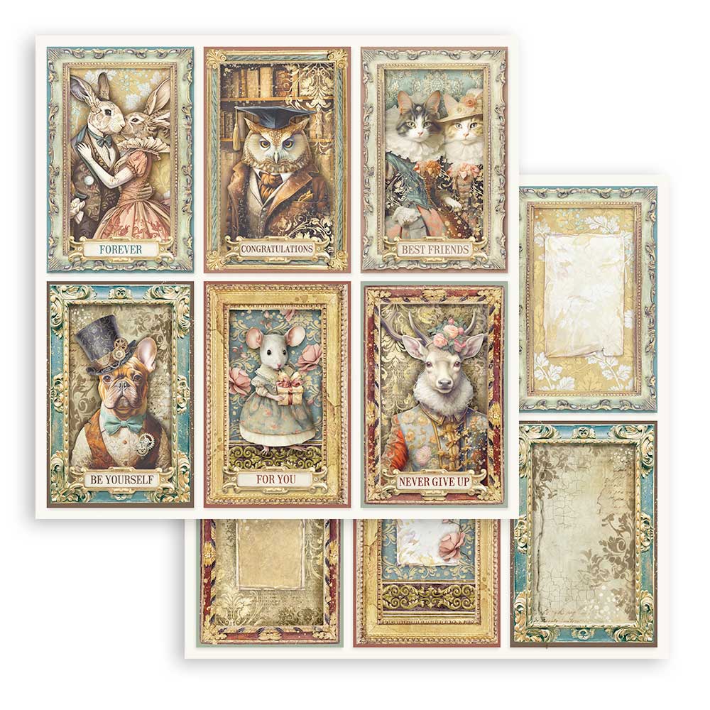 Stamperia ALTEREGO 8X8 Double Faced Paper 10 Sheets + Bonus #SBBS115