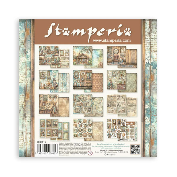 Stamperia ALTEREGO 8X8 Double Faced Paper 10 Sheets + Bonus #SBBS115