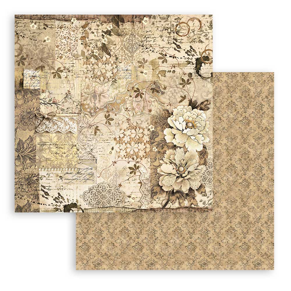 Stamperia OLD LACE 8X8 Double Faced Paper 10 Sheets + Bonus #SBBS116