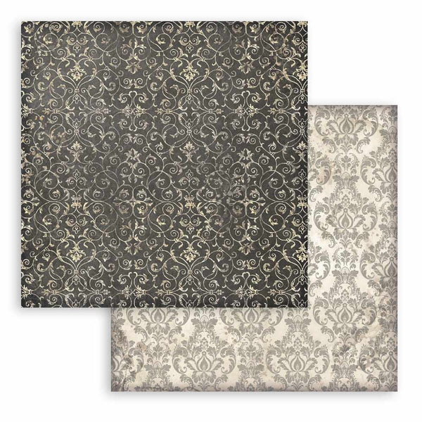 Stamperia MASTER OF MAGIC BACKGROUNDS 8X8 Double Faced Paper 10 Sheets + Bonus #SBBS123