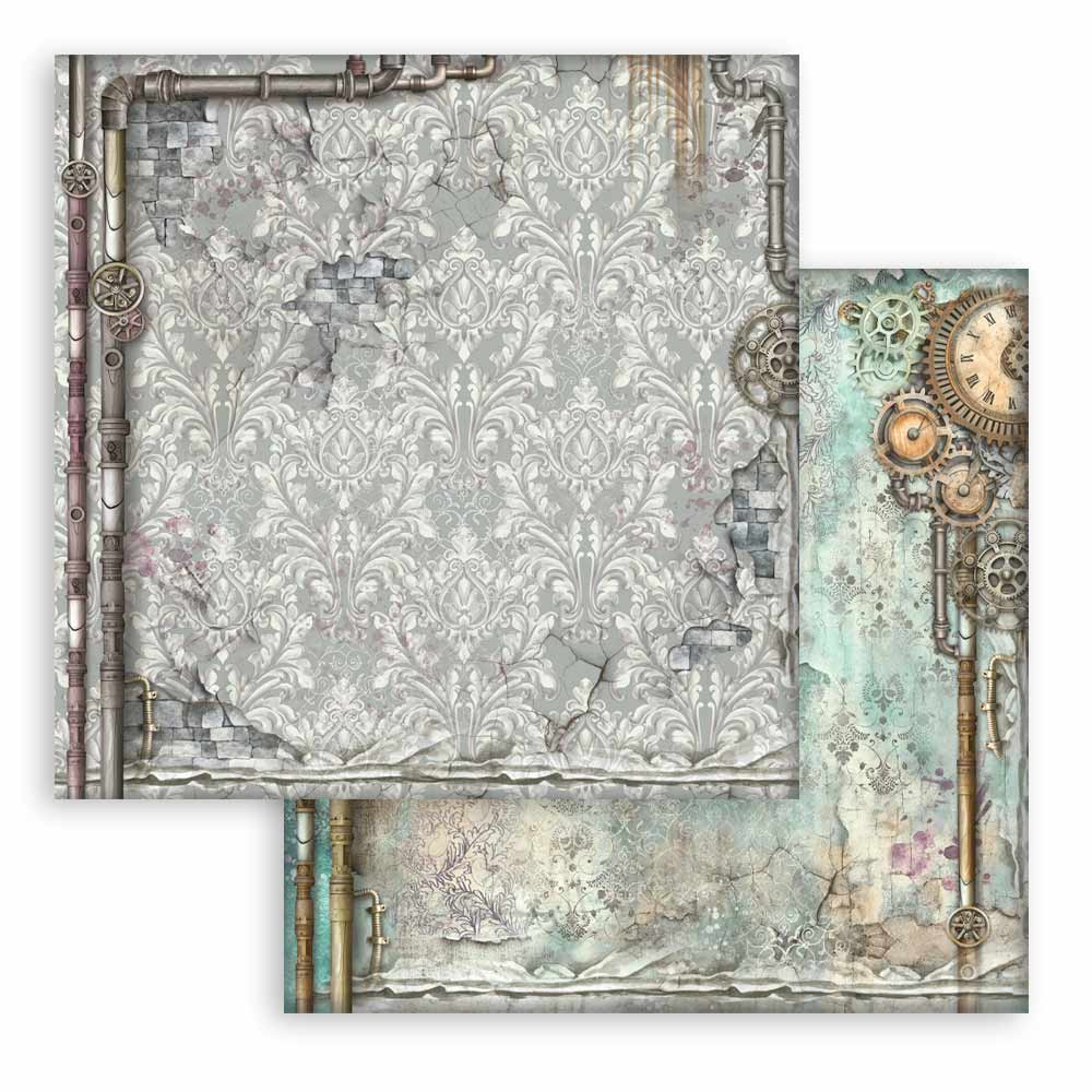 Stamperia MASTER OF MAGIC BACKGROUNDS 8X8 Double Faced Paper 10 Sheets + Bonus #SBBS123