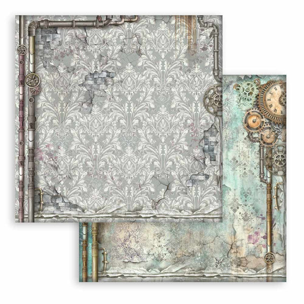 Stamperia MASTER OF MAGIC BACKGROUNDS 8X8 Double Faced Paper 10 Sheets + Bonus #SBBS123