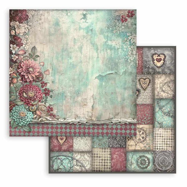 Stamperia MASTER OF MAGIC BACKGROUNDS 8X8 Double Faced Paper 10 Sheets + Bonus #SBBS123