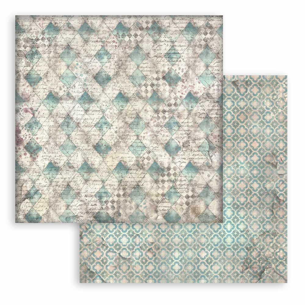 Stamperia MASTER OF MAGIC BACKGROUNDS 8X8 Double Faced Paper 10 Sheets + Bonus #SBBS123