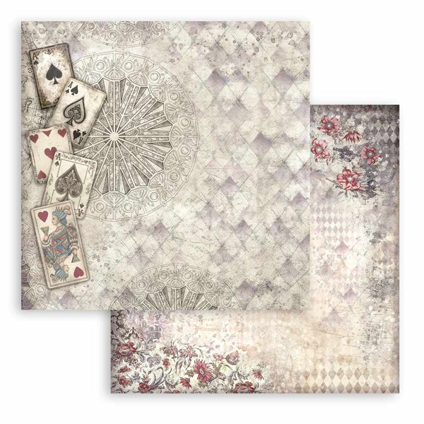 Stamperia MASTER OF MAGIC BACKGROUNDS 8X8 Double Faced Paper 10 Sheets + Bonus #SBBS123