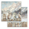 Stamperia THE OWL'S HOUSE Christmas 8X8 Double Faced Paper 10 Sheets + Bonus #SBBS130