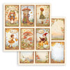 Stamperia WHISPERING WOODS 8X8 Double Faced Paper 10 Sheets + Bonus #SBBS131