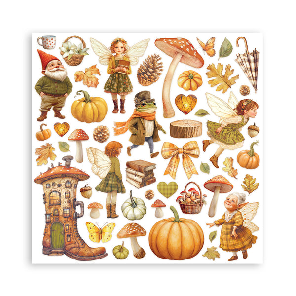 Stamperia WHISPERING WOODS 8X8 Double Faced Paper 10 Sheets + Bonus #SBBS131