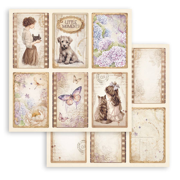 Stamperia QUIET DAYS 8X8 Double Faced Paper 10 Sheets + Bonus #SBBS134