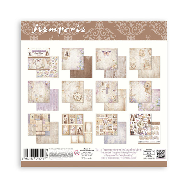 Stamperia QUIET DAYS 8X8 Double Faced Paper 10 Sheets + Bonus #SBBS134