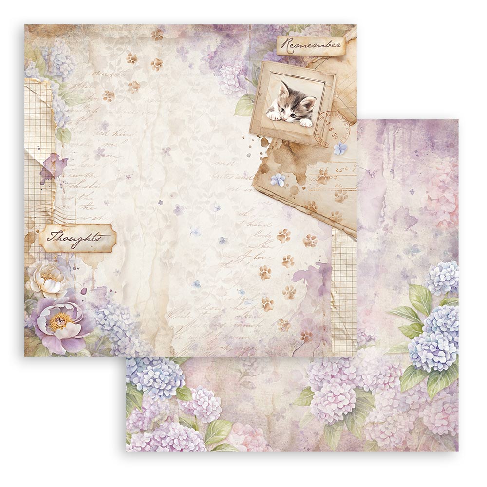 Stamperia QUIET DAYS 8X8 Double Faced Paper 10 Sheets + Bonus #SBBS134