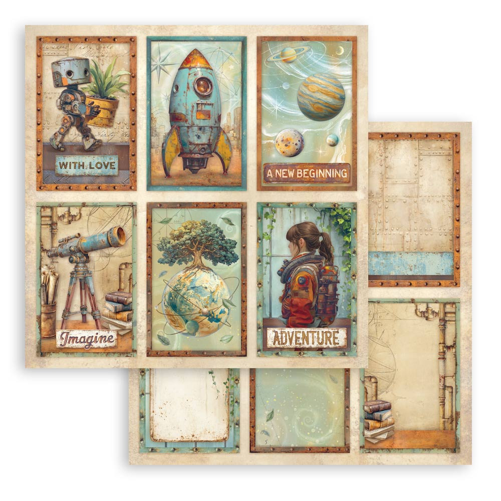 Stamperia A NEW BEGINNING 8X8 Double Faced Paper 10 Sheets + Bonus #SBBS140