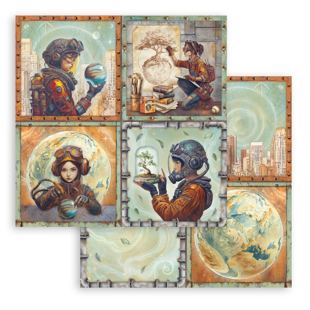 Stamperia A NEW BEGINNING 8X8 Double Faced Paper 10 Sheets + Bonus #SBBS140