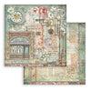 Stamperia GARDENS OF TIME 8X8 Double Faced Paper 10 Sheets + Bonus #SBBS141