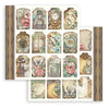 Stamperia GARDENS OF TIME 8X8 Double Faced Paper 10 Sheets + Bonus #SBBS141
